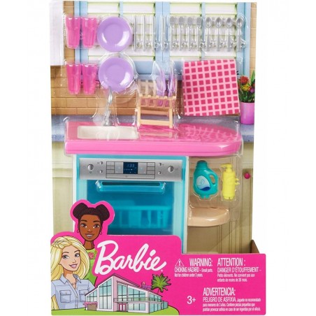 Indoor Furniture Playset Kitchen Dishwasher with Working Door and Pull-Out Tray Plus Dishes and Washing Accessories $26.69 Do...