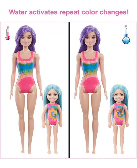 Color Reveal Gift Set Tie-Dye Fashion Maker Color Reveal Doll Chelsea ​Doll and Pet Tie-Dye Tools and Dye-able Fashions $45.9...