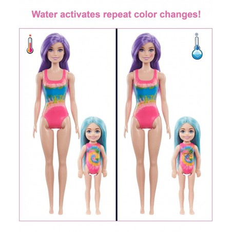 Color Reveal Gift Set Tie-Dye Fashion Maker Color Reveal Doll Chelsea ​Doll and Pet Tie-Dye Tools and Dye-able Fashions $45.9...