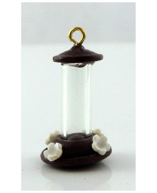 Humming Bird Feeder Miniature 1:12 Scale Pet Garden Accessory Brown $18.13 Dollhouse Accessories