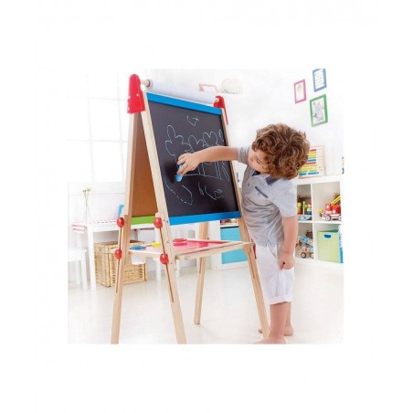 Award Winning All-in-One Wooden Kid's Art Easel with Paper Roll and Accessories Cream L: 18.9 W: 15.9 H: 41.8 inch $120.24 Ki...