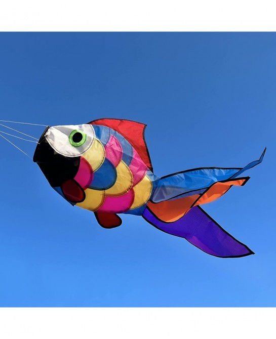 42-inch Smiling Sunflower Rainbow Windsock + 32-inch Rainbow Fish Windsock $42.98 Kites & Wind Spinners