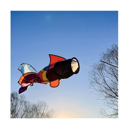42-inch Smiling Sunflower Rainbow Windsock + 32-inch Rainbow Fish Windsock $42.98 Kites & Wind Spinners