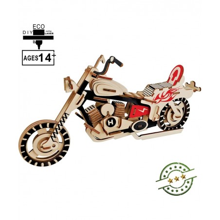 3D Puzzle Harley Motorcycle Model Jigsaw Moveable Architecture Blocks Toy Intelligence Toys Assembly Wooden Home Decors Adult...