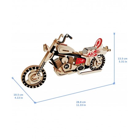 3D Puzzle Harley Motorcycle Model Jigsaw Moveable Architecture Blocks Toy Intelligence Toys Assembly Wooden Home Decors Adult...