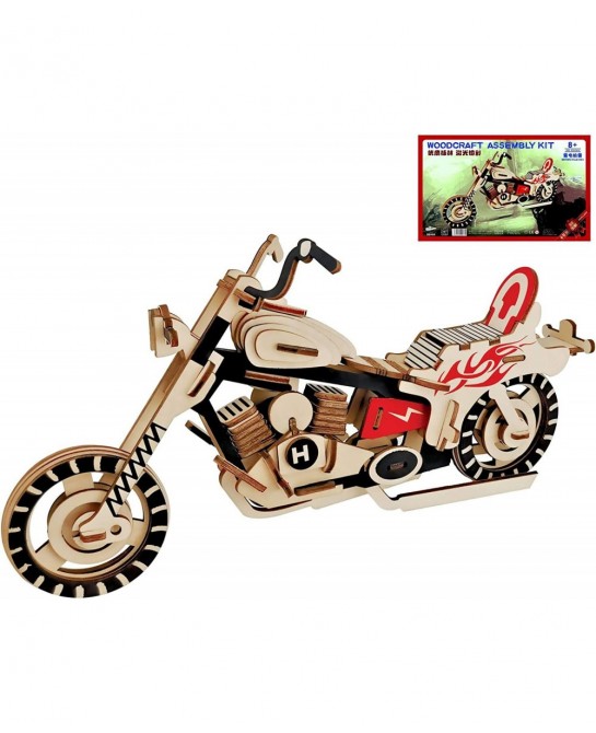 3D Puzzle Harley Motorcycle Model Jigsaw Moveable Architecture Blocks Toy Intelligence Toys Assembly Wooden Home Decors Adult...