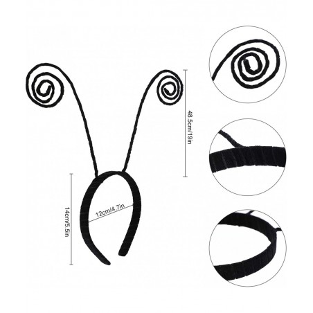 4 Pieces Black Antenna Headband Bug Antenna Headband Butterfly Headband for Masquerade Party $21.64 Kids' Dress-Up Accessories