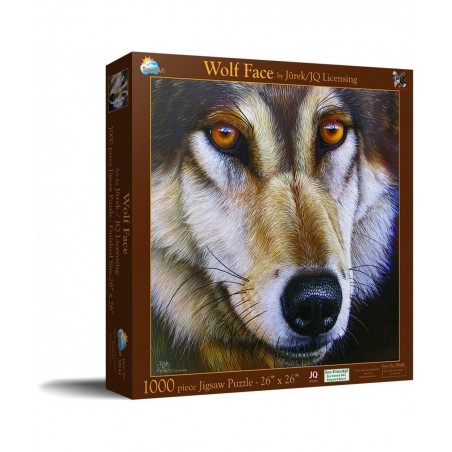 Wolf Face 1000 pc Jigsaw Puzzle $34.38 Jigsaw Puzzles