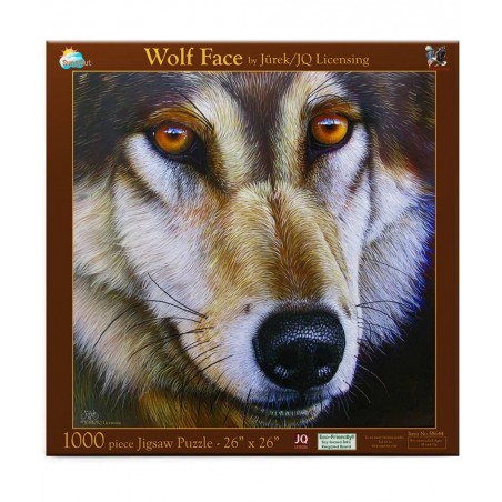 Wolf Face 1000 pc Jigsaw Puzzle $34.38 Jigsaw Puzzles