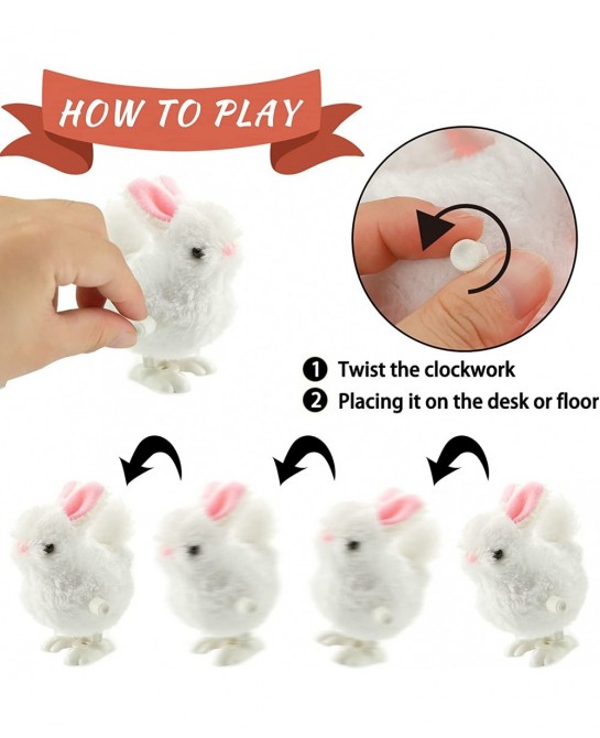 Easter Wind Up Toys 12PCS Wind-up Bunnies Jumping Bunny Toys for Boys and Girls Wind Up Easter Basket Stuffers $26.15 Spring ...