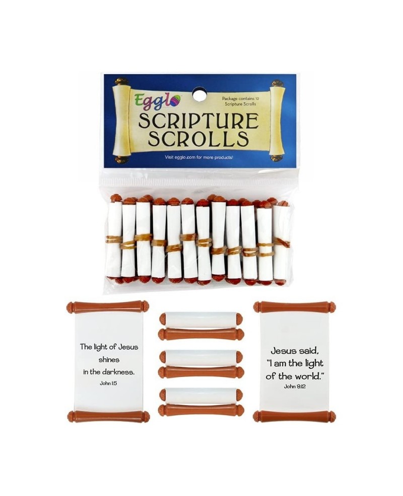 [Light of Jesus] Christmas Scripture Scrolls - Religious Stocking Stuffer Toys for Kids (12 Pack) $23.41 Kids' Stickers