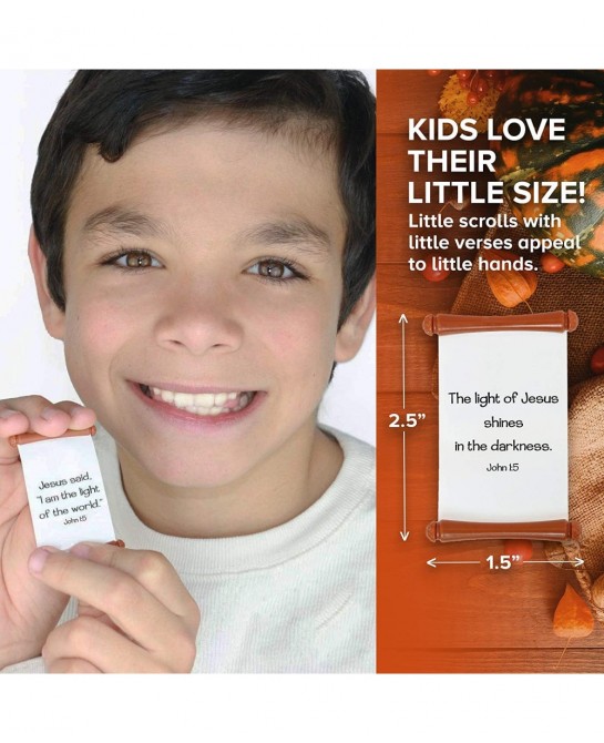 [Light of Jesus] Christmas Scripture Scrolls - Religious Stocking Stuffer Toys for Kids (12 Pack) $23.41 Kids' Stickers