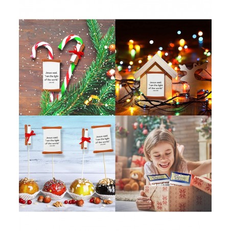 [Light of Jesus] Christmas Scripture Scrolls - Religious Stocking Stuffer Toys for Kids (12 Pack) $23.41 Kids' Stickers
