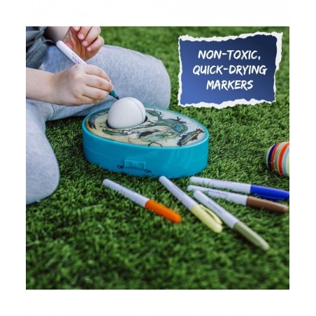 The DinoMazing Dinosaur Egg and Easter Egg Decorator Kit - Egg Decorating Spinner Arts and Crafts Activity - Includes Mystery...