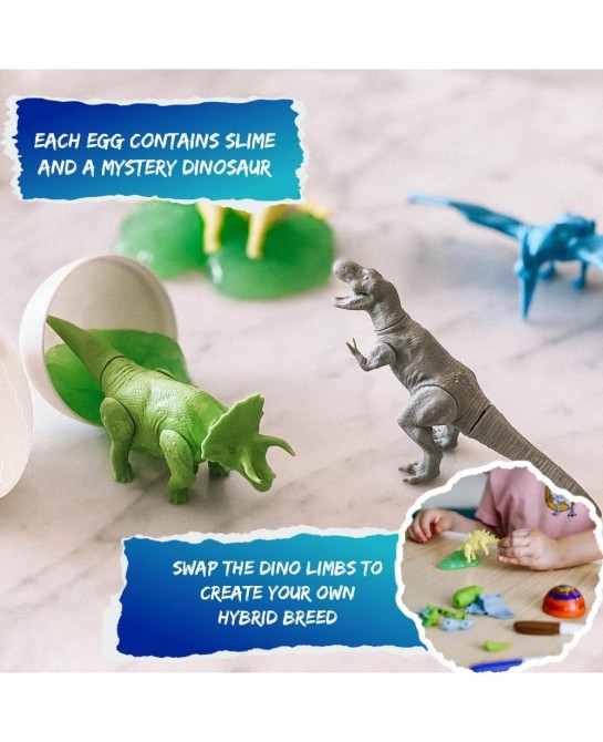 The DinoMazing Dinosaur Egg and Easter Egg Decorator Kit - Egg Decorating Spinner Arts and Crafts Activity - Includes Mystery...