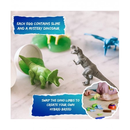 The DinoMazing Dinosaur Egg and Easter Egg Decorator Kit - Egg Decorating Spinner Arts and Crafts Activity - Includes Mystery...