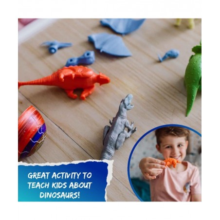 The DinoMazing Dinosaur Egg and Easter Egg Decorator Kit - Egg Decorating Spinner Arts and Crafts Activity - Includes Mystery...