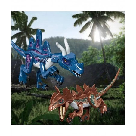 Jurassic Dinosaur Variants Velociraptor & Mutant Dinosaurs Animal World Attack City Police Station Building Sets Advent Calen...
