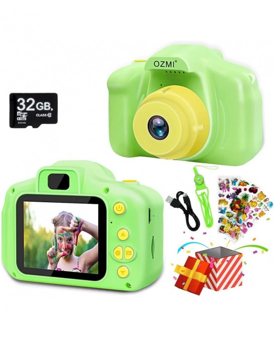 Kids Camera Gift for 3-9 Year Old Boys Kids Selfie Camera Compact for Child Little Hands Smooth Shape Toddler Camera Best Chr...