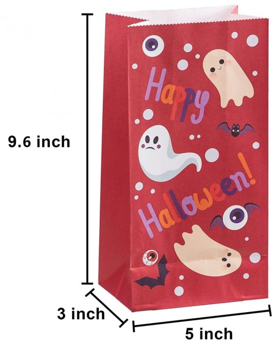 72 pcs Halloween Paper Candy Bags 9 Design in Trick or Treat Bags for Halloween Event Party Favor Supplies Halloween Snacks B...