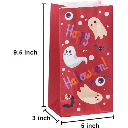 72 pcs Halloween Paper Candy Bags 9 Design in Trick or Treat Bags for Halloween Event Party Favor Supplies Halloween Snacks B...