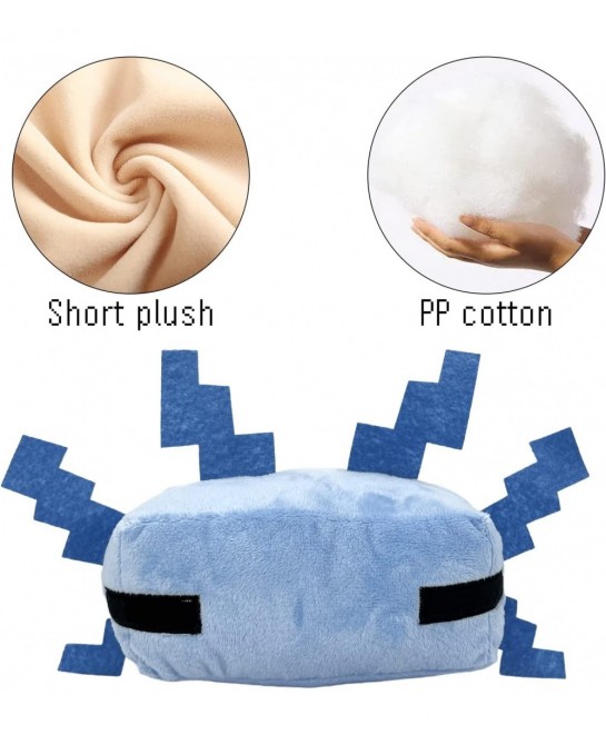 Blue Axolot Plush Plush Stuffed Toy Soft Throw Pillow Decorations for Video Game Fans Kids Birthday Party Favor Preferred Gif...
