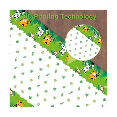 Jungle Theme Party Supplies Serve 24 with 2 More Tablecloths $54.39 Kids' Party Tableware