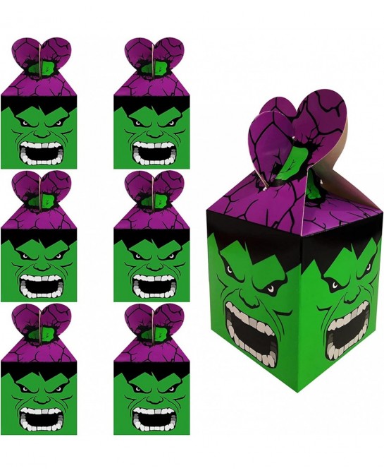 16Pcs Hulk Birthday Party Gift Boxes Kids Party Favors Give Aways Decoration for Superhero Hulk Themed Birthday Party Supplie...