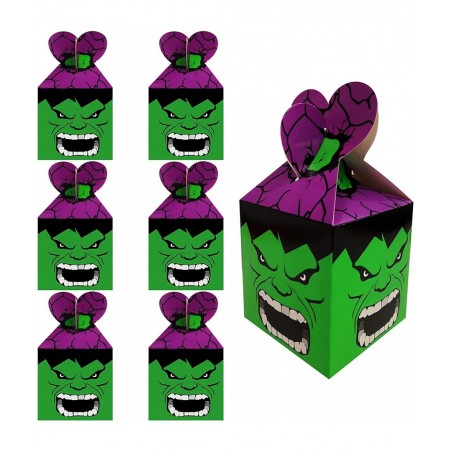 16Pcs Hulk Birthday Party Gift Boxes Kids Party Favors Give Aways Decoration for Superhero Hulk Themed Birthday Party Supplie...