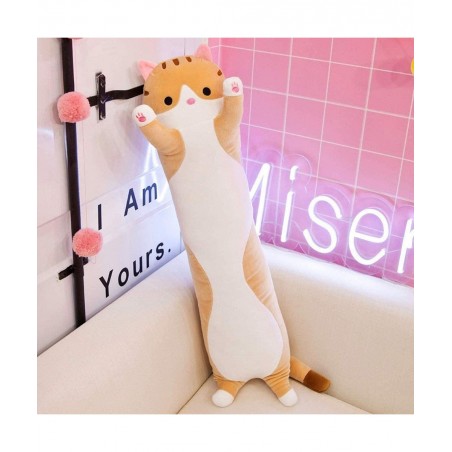 Cute Long Cat Plush Pillow 19.7 inch Soft Stuffed Kitten Pillow Doll Toy (Brown) $27.46 Kids' Plush Toy Pillows