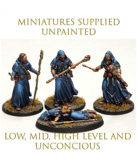 Grinning Gargoyle - Adventurer 4 Pack - 28mm Resin Tabletop Fantasy RPG Miniatures - Paintable Player Character Figures with ...
