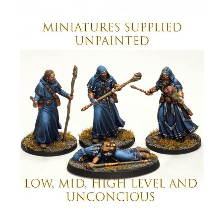 Grinning Gargoyle - Adventurer 4 Pack - 28mm Resin Tabletop Fantasy RPG Miniatures - Paintable Player Character Figures with ...