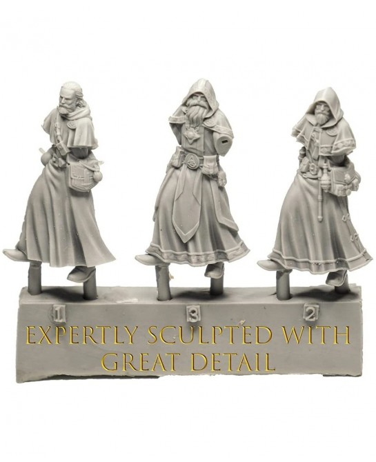Grinning Gargoyle - Adventurer 4 Pack - 28mm Resin Tabletop Fantasy RPG Miniatures - Paintable Player Character Figures with ...