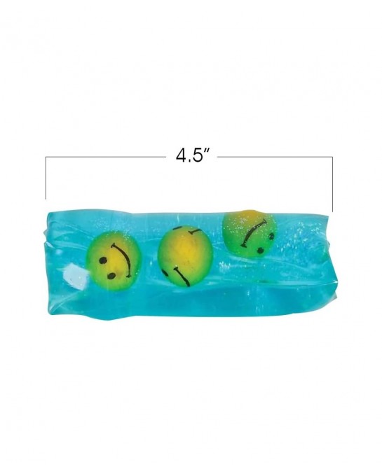 Smile Face Water Wigglers Set of 2 Fidget Toys for Kids with Smile Face Balls and Glitter Inside Stress Relief Toys for Boys ...