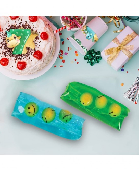Smile Face Water Wigglers Set of 2 Fidget Toys for Kids with Smile Face Balls and Glitter Inside Stress Relief Toys for Boys ...