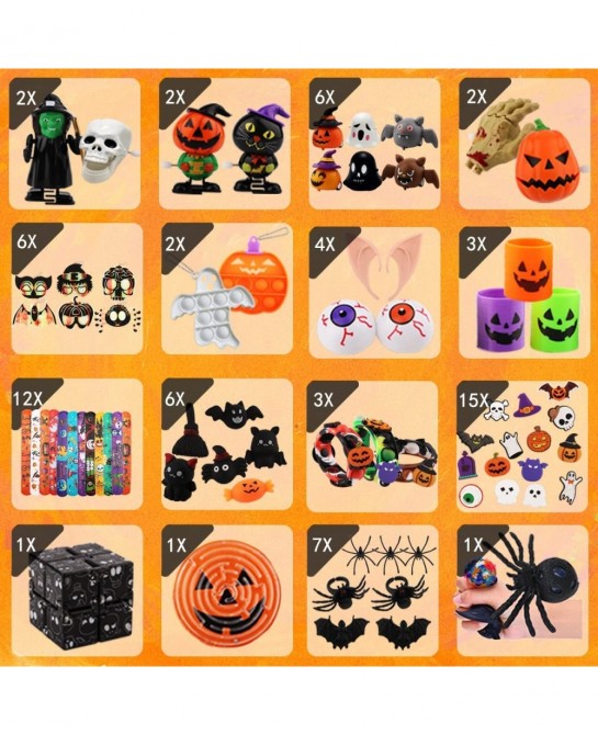 Halloween Party Favors Toys for Kids Halloween Fidget Toys Packs Halloween Party Gift Goodie Bag Fillers Stuffers Treasure Bo...
