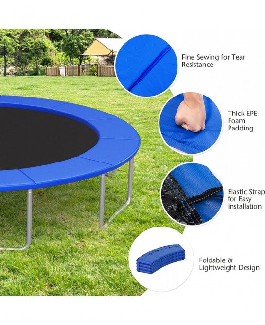 Trampoline Replacement Pad 16FT 15FT 14FT 12FT 10FT 8FT Trampoline Spring Cover No Holes for Poles Water-Resistant Universal ...