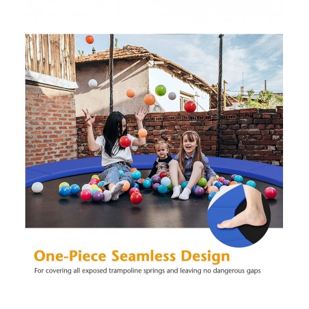 Trampoline Replacement Pad 16FT 15FT 14FT 12FT 10FT 8FT Trampoline Spring Cover No Holes for Poles Water-Resistant Universal ...