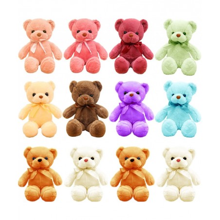 12 Pack Teddy Bears Stuffed Animals 12 Inch Teddy Bear Soft Plush Toy with Bow Tie for Kids Girls Birthday Baby Shower Bear F...