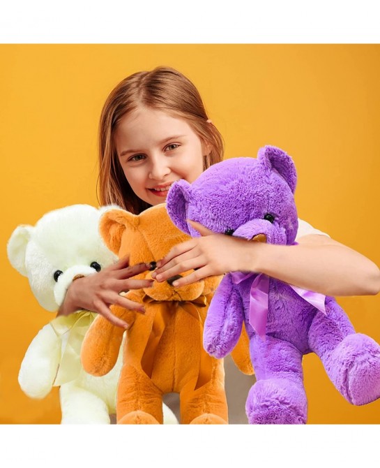 12 Pack Teddy Bears Stuffed Animals 12 Inch Teddy Bear Soft Plush Toy with Bow Tie for Kids Girls Birthday Baby Shower Bear F...