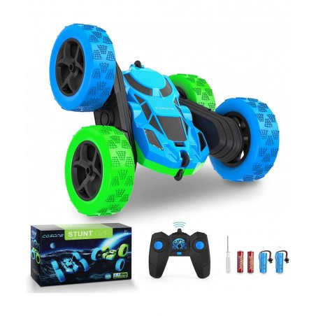 Remote Control Car RC Cars Stunt Car with Headlights 2.4GHZ Remote Control Car Toys for Boys 4WD Off Road Stunt Car Double Si...