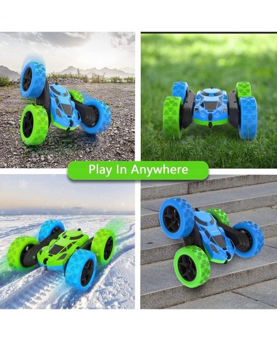Remote Control Car RC Cars Stunt Car with Headlights 2.4GHZ Remote Control Car Toys for Boys 4WD Off Road Stunt Car Double Si...