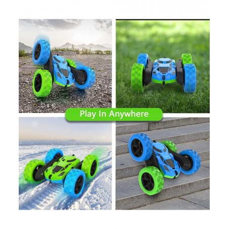 Remote Control Car RC Cars Stunt Car with Headlights 2.4GHZ Remote Control Car Toys for Boys 4WD Off Road Stunt Car Double Si...
