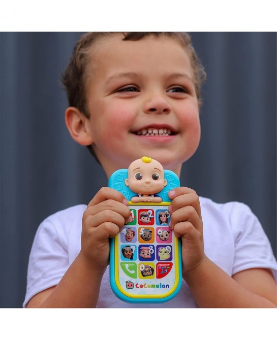 CoComelon JJ’s First Learning Toy Phone for Kids with Lights Sounds Music to Introduce Feelings Letters Numbers Colors Shapes...