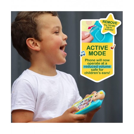 CoComelon JJ’s First Learning Toy Phone for Kids with Lights Sounds Music to Introduce Feelings Letters Numbers Colors Shapes...
