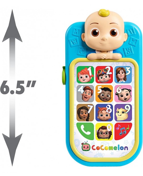 CoComelon JJ’s First Learning Toy Phone for Kids with Lights Sounds Music to Introduce Feelings Letters Numbers Colors Shapes...