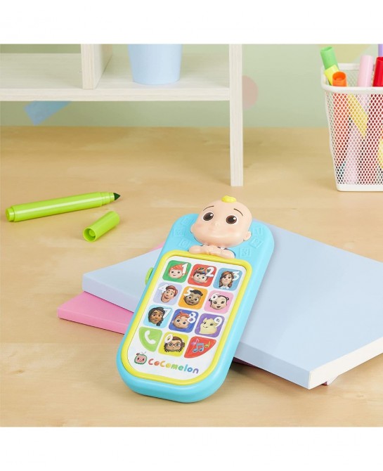 CoComelon JJ’s First Learning Toy Phone for Kids with Lights Sounds Music to Introduce Feelings Letters Numbers Colors Shapes...