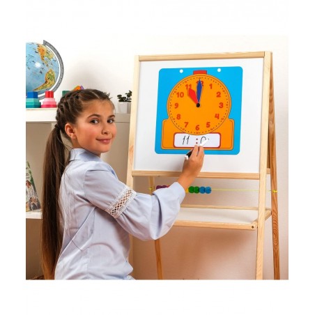 24+1 Learning Clock for Kids - Classroom Clock Set Magnetic Demonstration Clock Teaching Clock Learning Clocks for Kids to Te...