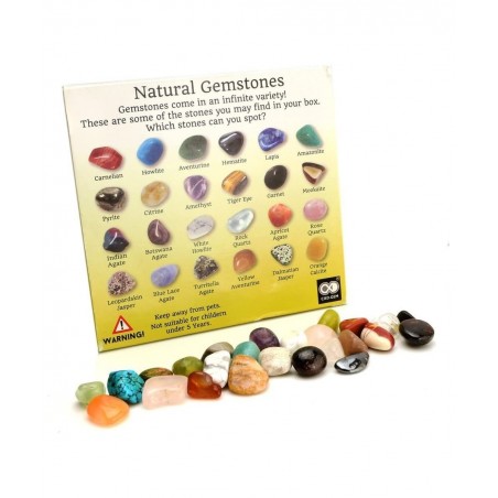 Gemstone Rock Collection Kit for Kids Geology Science Learning with Magnifier Reading Glass (Pack of 20pcs) $18.56 Educationa...