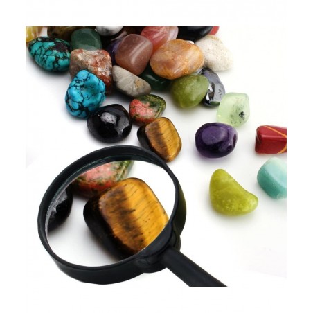 Gemstone Rock Collection Kit for Kids Geology Science Learning with Magnifier Reading Glass (Pack of 20pcs) $18.56 Educationa...